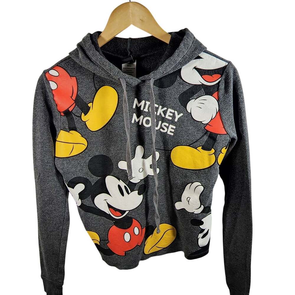 Disney Childs Size XSmall Gray Mikey Mouse Pullover Hoodie Sweatshirt
